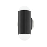 Lighting - Wall Sconce Kira 2 Light Wall Sconce // Polished Nickel & Soft Black 