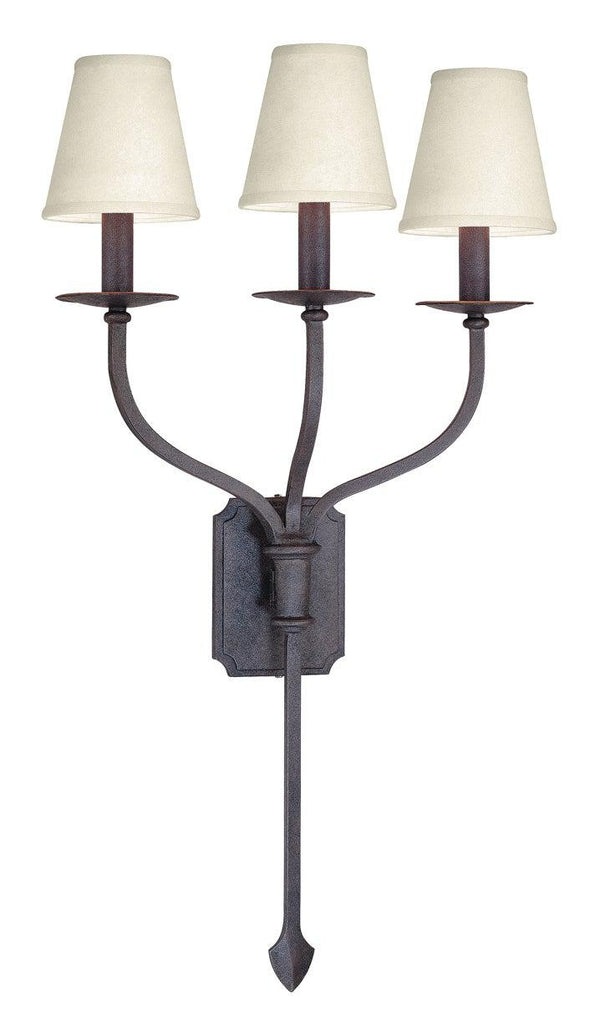 Lighting - Wall Sconce La Brea 3lt Wall Sconce // French Iron 