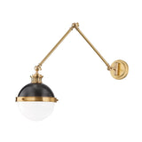 Lighting - Wall Sconce Latham 1 Light Swing Arm Wall Sconce // Aged & Antique Distressed Bronze 