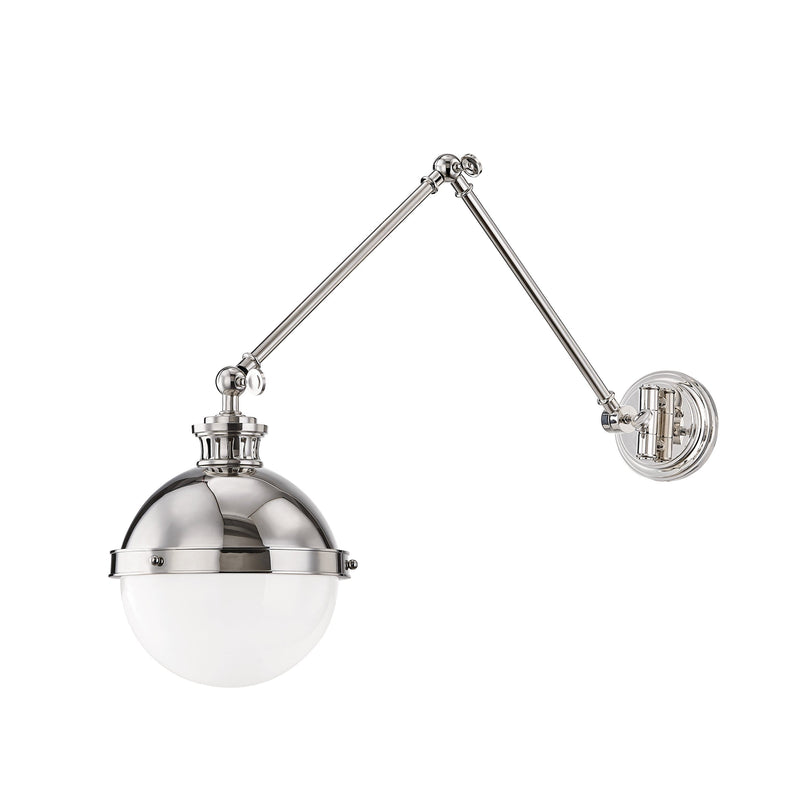 Lighting - Wall Sconce Latham 1 Light Swing Arm Wall Sconce // Polished Nickel 