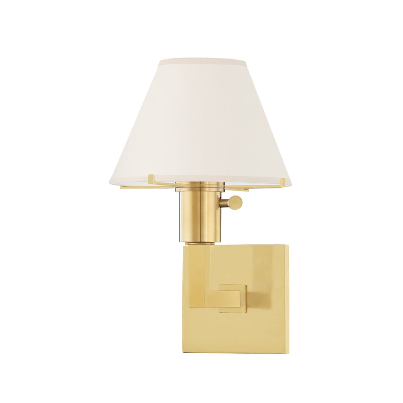 Lighting - Wall Sconce Leeds 1 Light Wall Sconce // Aged Brass 