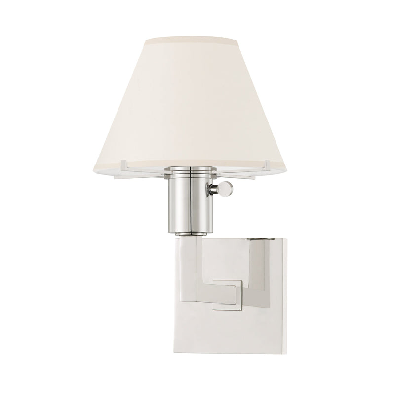 Lighting - Wall Sconce Leeds 1 Light Wall Sconce // Polished Nickel 