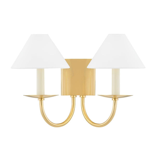 Lighting - Wall Sconce Lenore 2 Light Wall Sconce // Aged Brass 