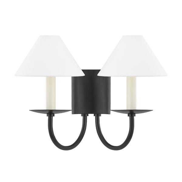 Lighting - Wall Sconce Lenore 2 Light Wall Sconce // Soft Black 