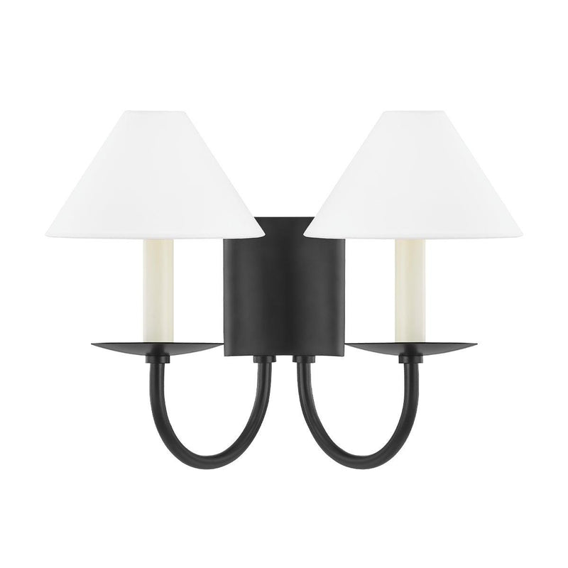 Lighting - Wall Sconce Lenore 2 Light Wall Sconce // Soft Black 