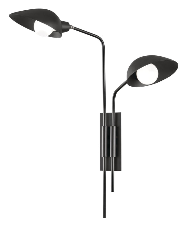 Lighting - Wall Sconce Leo 2 Light Wall Sconce // Soft Black 