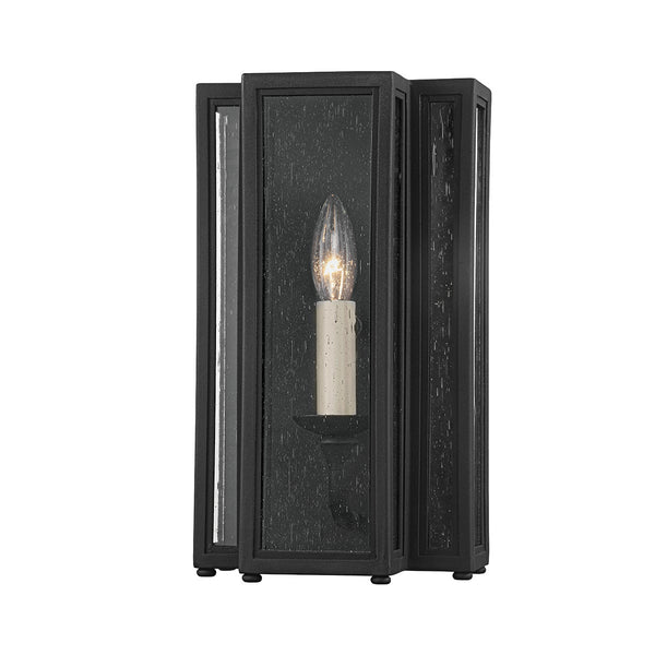 Lighting - Wall Sconce Leor 1 Light Small Exterior Wall Sconce // Textured Black 