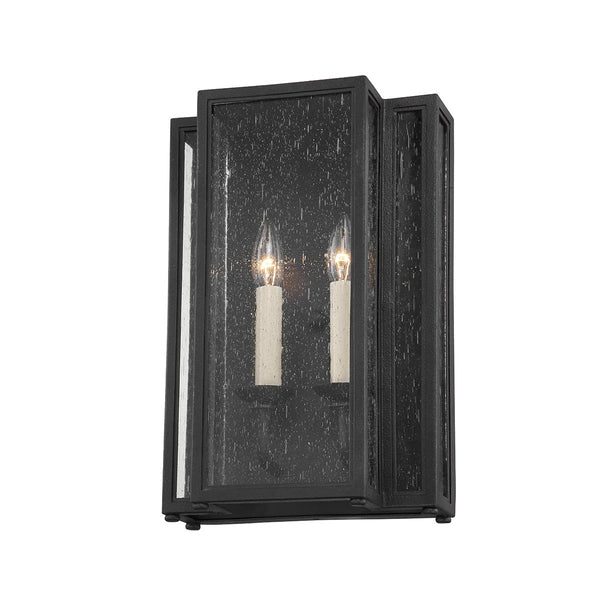 Lighting - Wall Sconce Leor 2 Light Medium Exterior Wall Sconce // Textured Black 