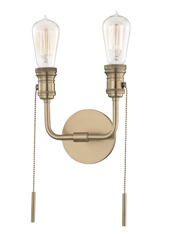 Lighting - Wall Sconce Lexi 2 Light Wall Sconce // Aged Brass 