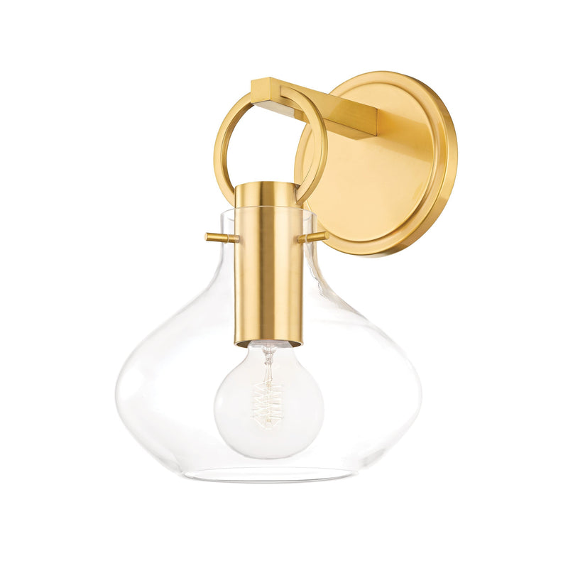 Lighting - Wall Sconce Lina 1 Light Wall Sconce // Aged Brass 