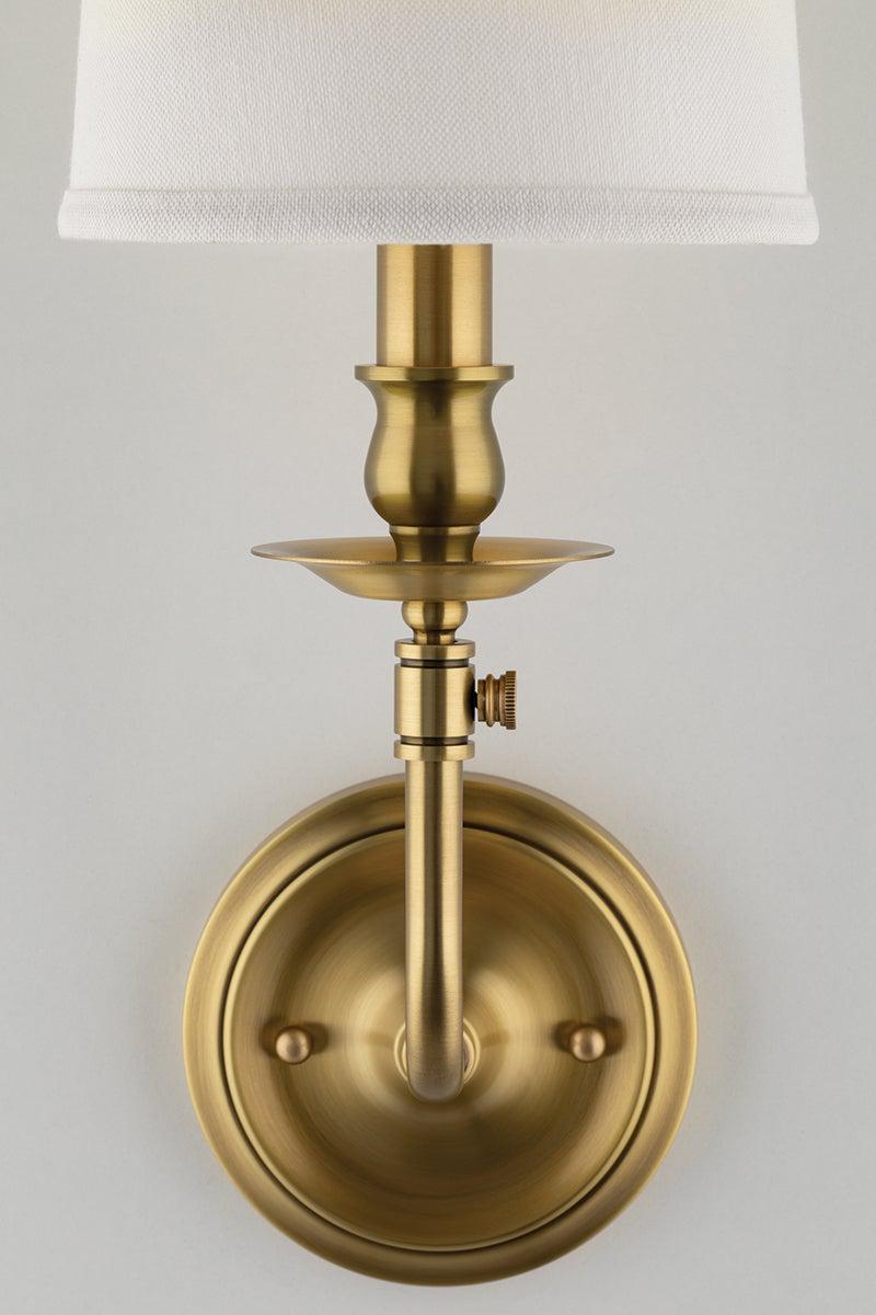 Lighting - Wall Sconce Logan 1 Light Wall Sconce // Aged Brass 