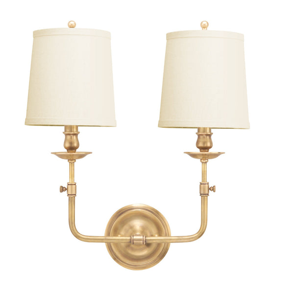 Lighting - Wall Sconce Logan 2 Light Wall Sconce // Aged Brass 