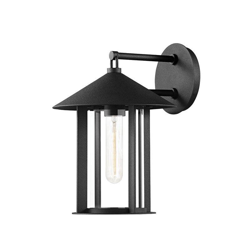 Lighting - Wall Sconce Long Beach 1 Light Exterior Wall Sconce // Textured Black 