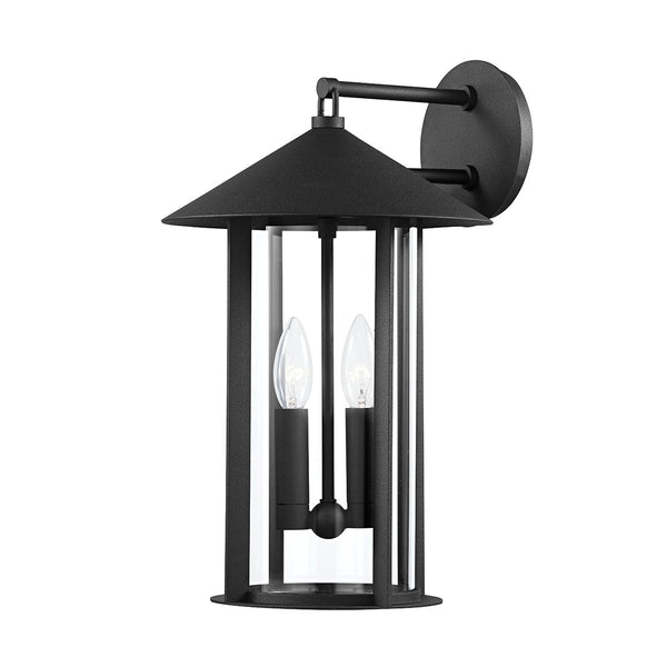 Lighting - Wall Sconce Long Beach 2 Light Exterior Wall Sconce // Textured Black 