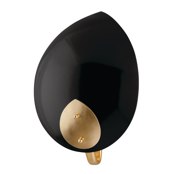 Lighting - Wall Sconce Lotus 1 Light Wall Sconce // Gold Leaf & Black 