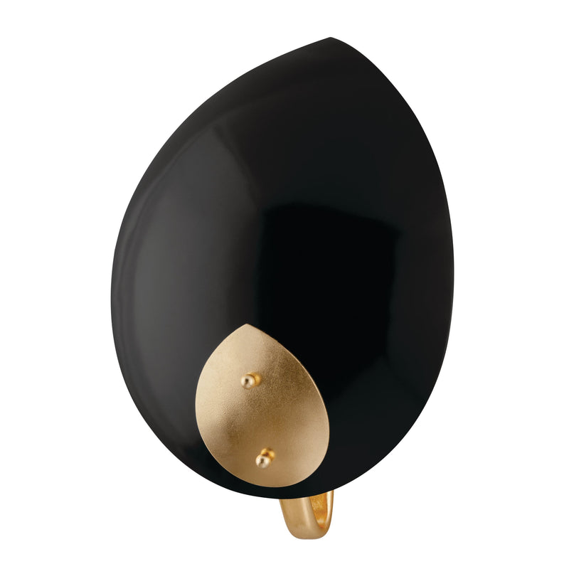 Lighting - Wall Sconce Lotus 1 Light Wall Sconce // Gold Leaf & Black 