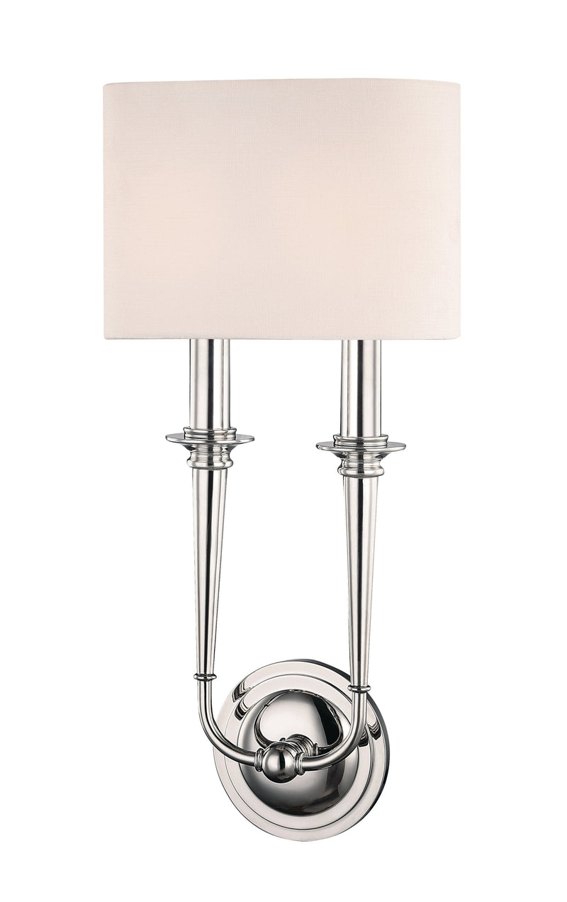 Lighting - Wall Sconce Lourdes 2 Light Wall Sconce // Polished Nickel 