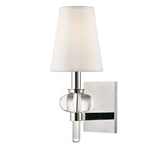 Lighting - Wall Sconce Luna 1 Light Wall Sconce // Polished Nickel 