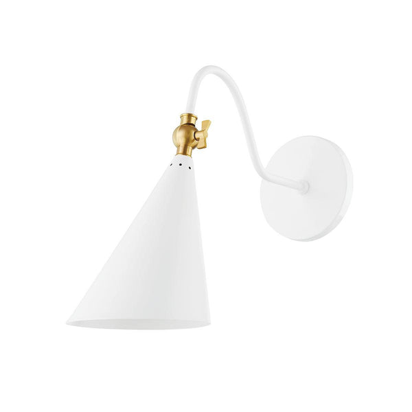 Lighting - Wall Sconce Lupe 1 Light Wall Sconce // Aged Brass & Soft White 