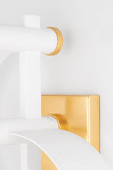 Lighting - Wall Sconce Maddie 4 Light Wall Sconce // Gold Leaf & White 