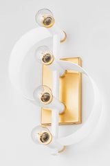 Lighting - Wall Sconce Maddie 4 Light Wall Sconce // Gold Leaf & White 