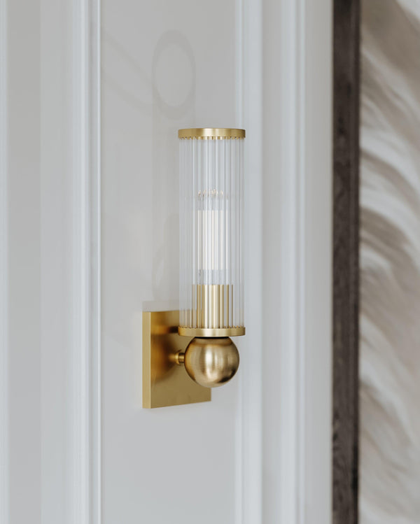 Lighting - Wall Sconce Malone 1 Light Wall Sconce // Aged Brass 