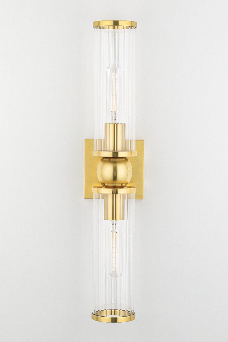 Lighting - Wall Sconce Malone 2 Light Wall Sconce // Aged Brass 