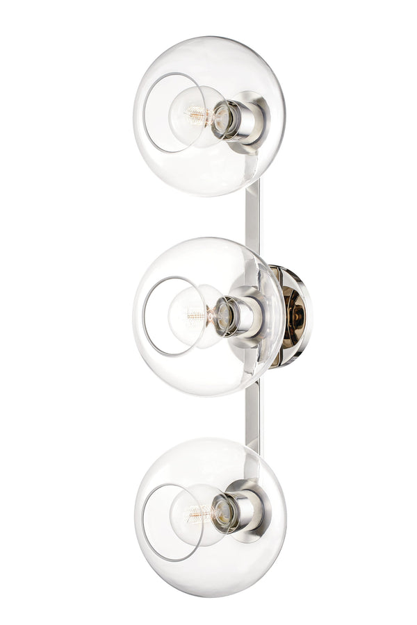 Lighting - Wall Sconce Margot 3 Light Wall Sconce // Polished Nickel 