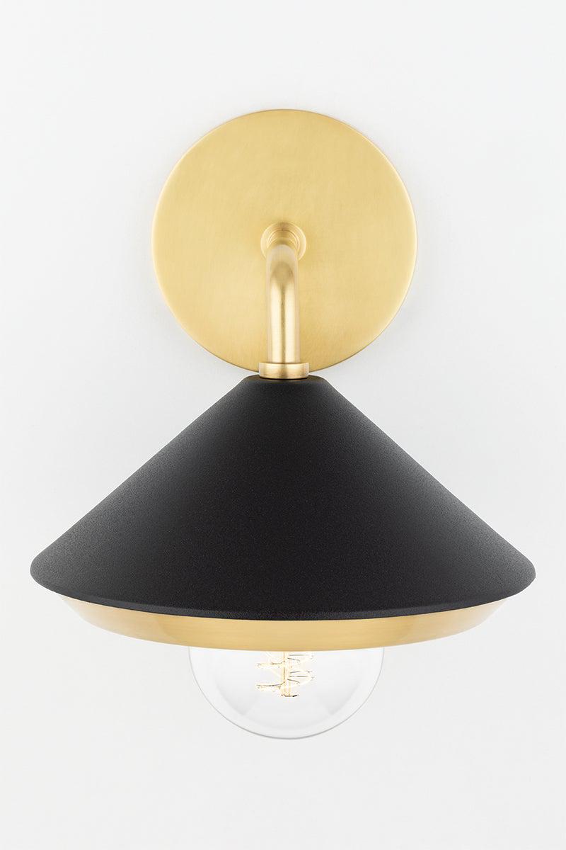 Lighting - Wall Sconce Marnie 1 Light Wall Sconce // Aged Brass & Black 