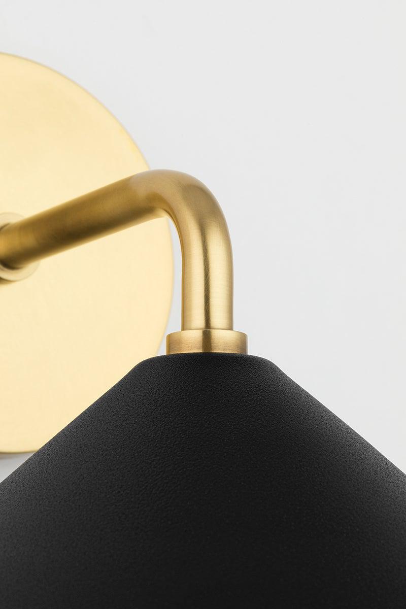 Lighting - Wall Sconce Marnie 1 Light Wall Sconce // Aged Brass & Black 