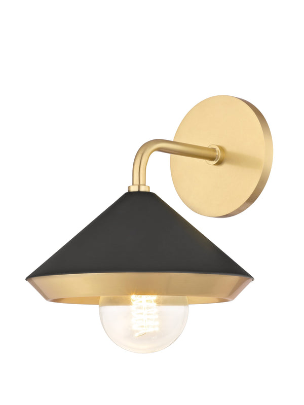 Lighting - Wall Sconce Marnie 1 Light Wall Sconce // Aged Brass & Black 