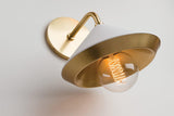 Lighting - Wall Sconce Marnie 1 Light Wall Sconce // Aged Brass & Soft Off White 