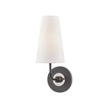 Lighting - Wall Sconce Merri 1 Light Wall Sconce // Polished Nickel & Black 