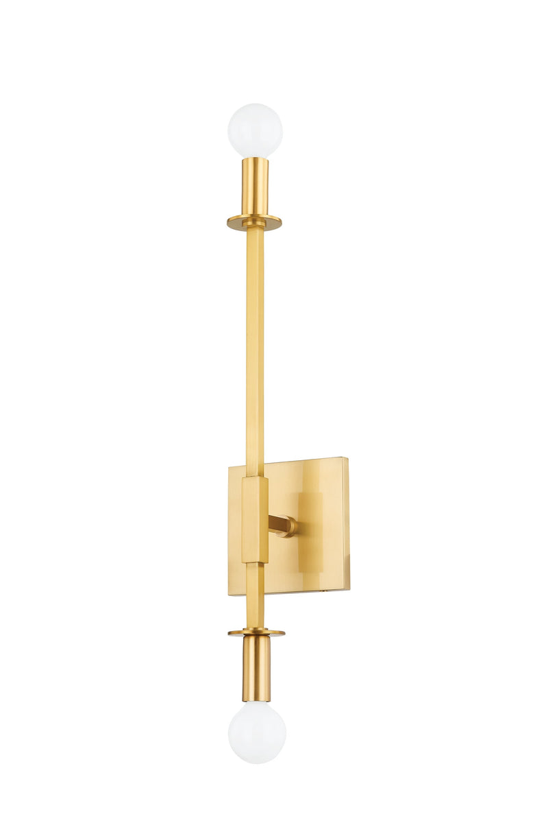 Lighting - Wall Sconce Milana 2 Light Wall Sconce // Aged Brass 