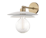 Lighting - Wall Sconce Milla 1 Light Large Wall Sconce // Aged Brass & Soft Off White 