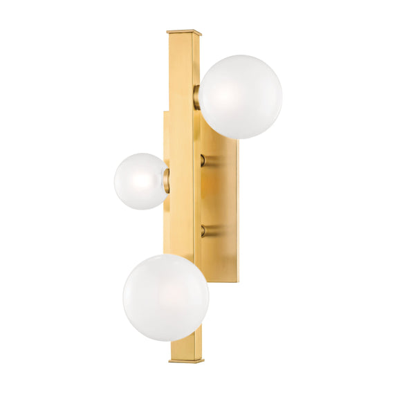 Lighting - Wall Sconce Mini Hinsdale 3 Light Wall Sconce // Aged Brass 