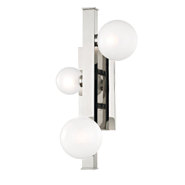 Lighting - Wall Sconce Mini Hinsdale 3 Light Wall Sconce // Polished Nickel 