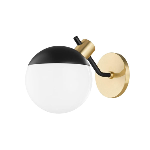 Lighting - Wall Sconce Miranda 1 Light Wall Sconce // Aged Brass & Soft Black 