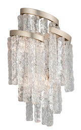 Lighting - Wall Sconce Mont Blanc 3lt Wall Sconce // Modern Silver Leaf // Small 