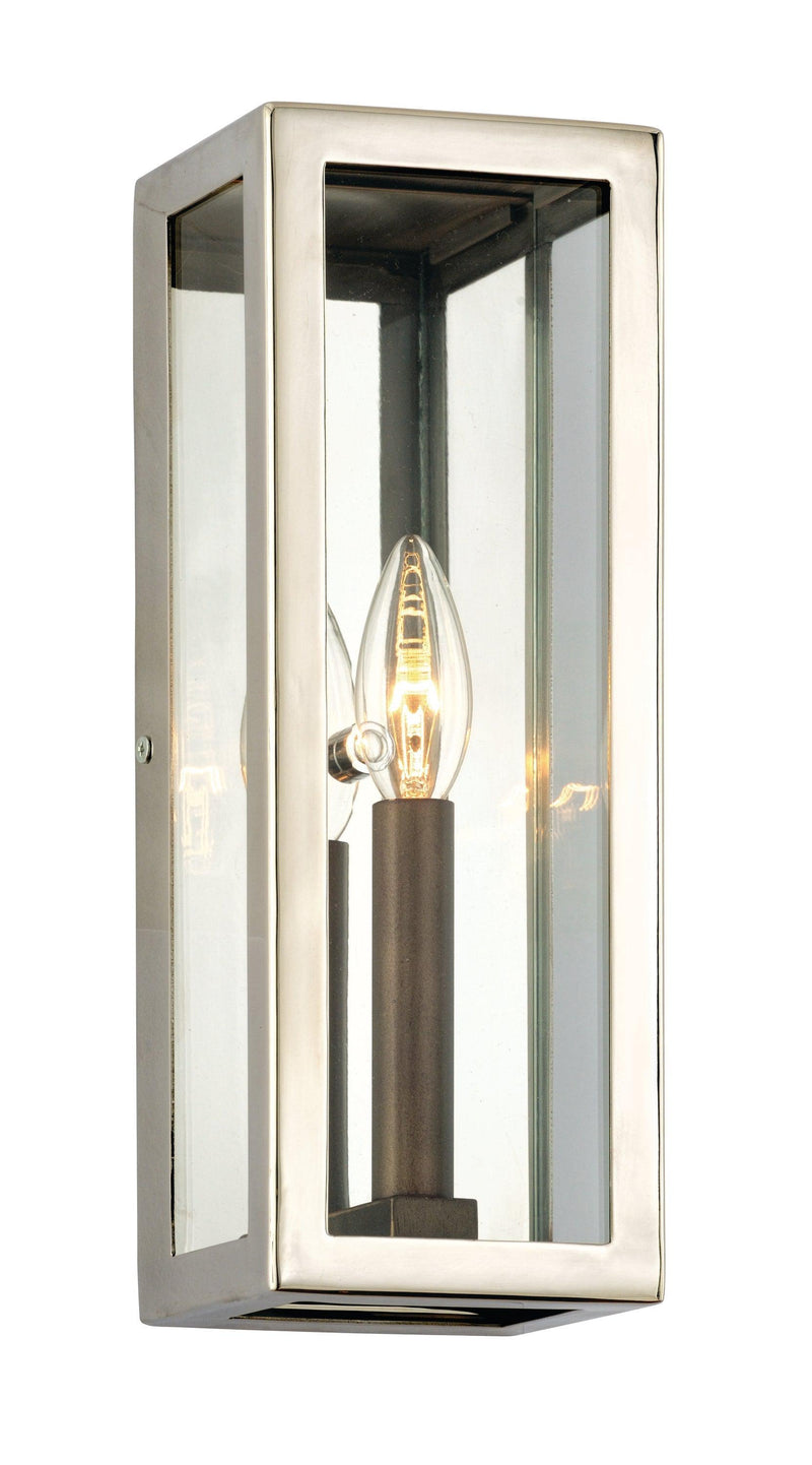 Lighting - Wall Sconce Morgan 1lt Wall // Bronze with Polished Stainless // Small 