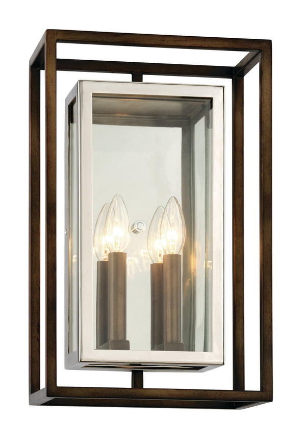 Lighting - Wall Sconce Morgan 2lt Wall // Bronze with Polished Stainless 