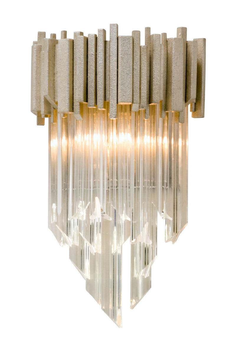 Lighting - Wall Sconce Mystique 1lt Wall Sconce // Modern Silver Leaf 