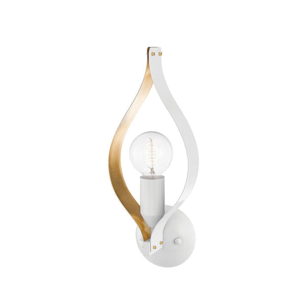 Lighting - Wall Sconce Nala 1 Light Wall Sconce // Soft White & Gold Leaf 