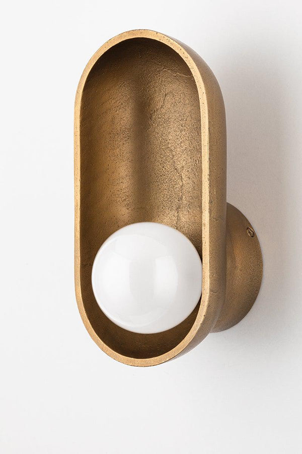 Lighting - Wall Sconce Nathan 1 Light Wall Sconce // Aged Brass 