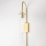 Lighting - Wall Sconce Nettie 1 Light Wall Sconce with Plug // Aged Brass 