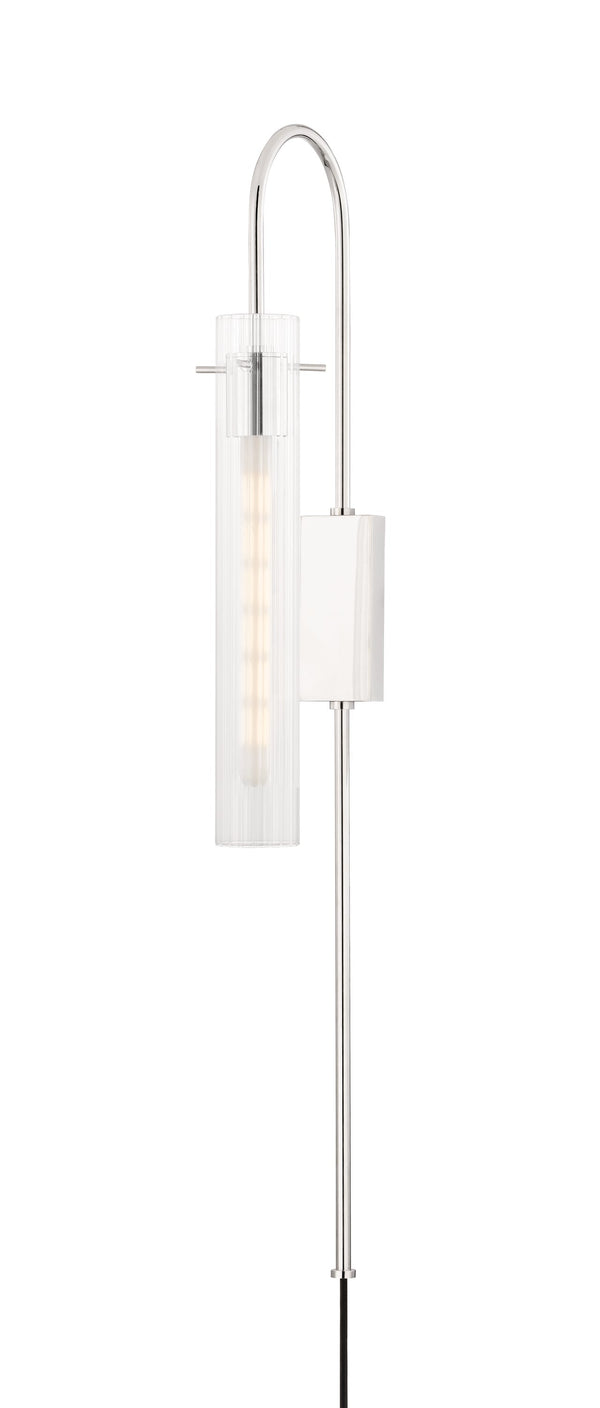 Lighting - Wall Sconce Nettie 1 Light Wall Sconce with Plug // Polished Nickel 