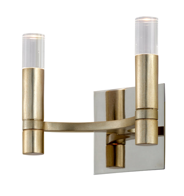 Lighting - Wall Sconce Nexus 2lt Wall Sconce // Satin Silver Leaf 