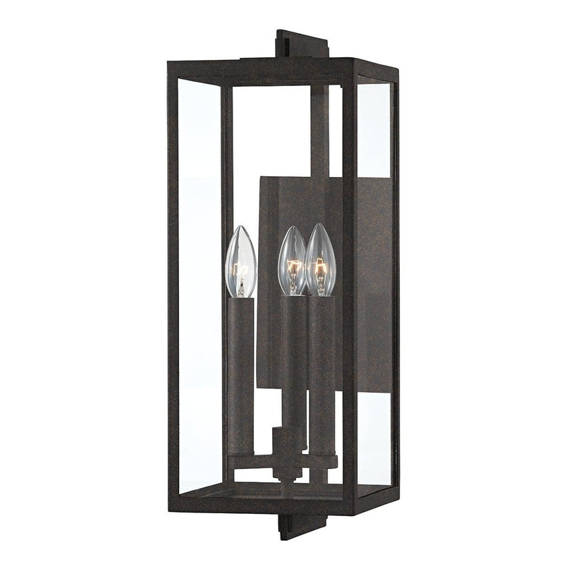 Lighting - Wall Sconce Nico 3 Light Exterior Wall Sconce // French Iron 