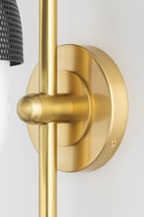 Lighting - Wall Sconce Nyack 1 Light Wall Sconce // Aged Brass & Black 