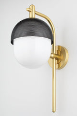 Lighting - Wall Sconce Nyack 1 Light Wall Sconce // Aged Brass & Black 